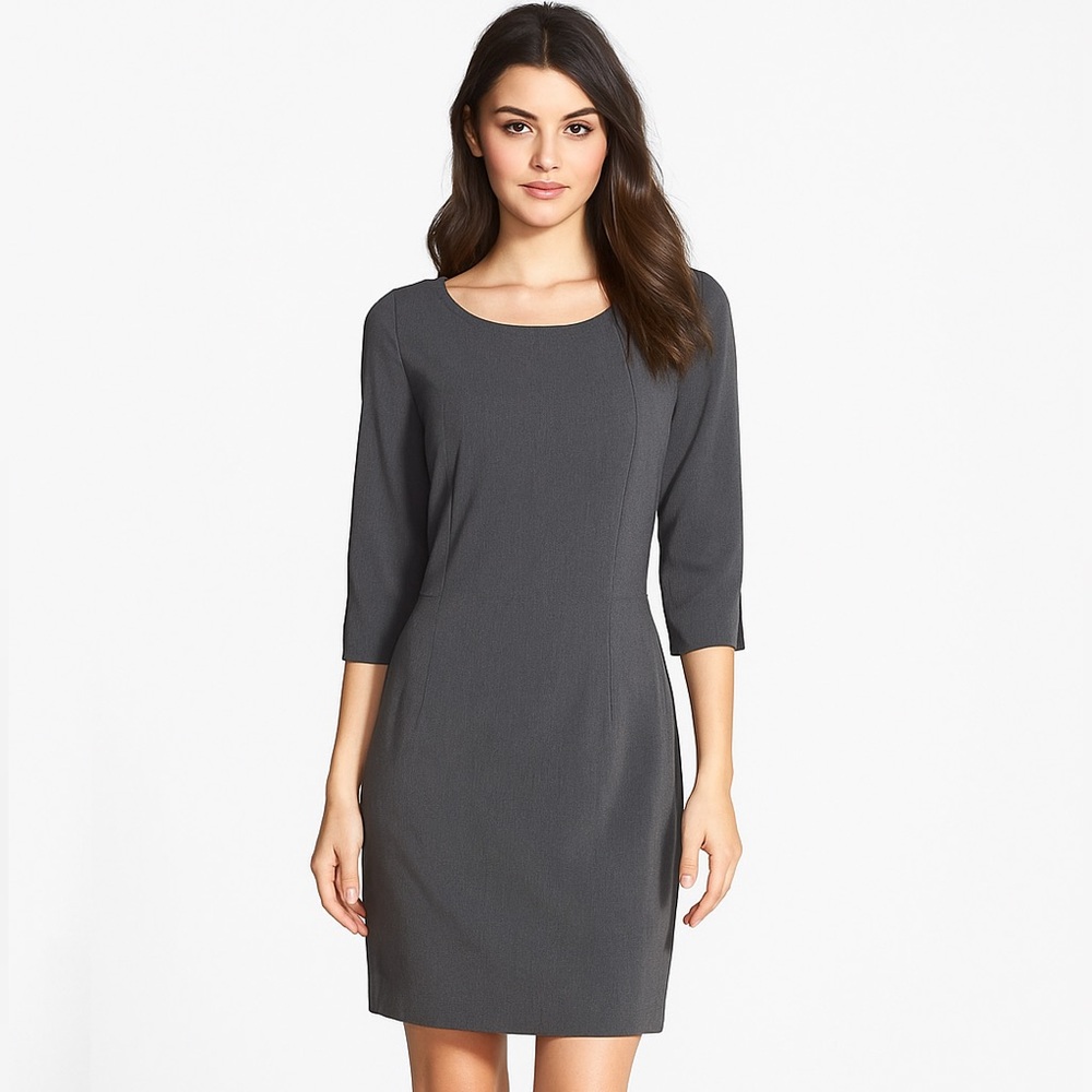 Covington NWT gray sheath dress knee length size 8